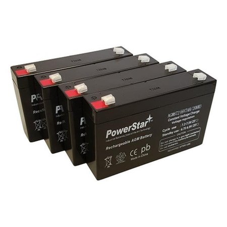 POWERSTAR PowerStar AGM672-4PACK-005 APC Smart-Ups 1000 Rack Mount 1U SUA1000RM1U Replacement Battery Kit for Energy APC RBC34 Compatible - Pack of 4 AGM672-4PACK-005
